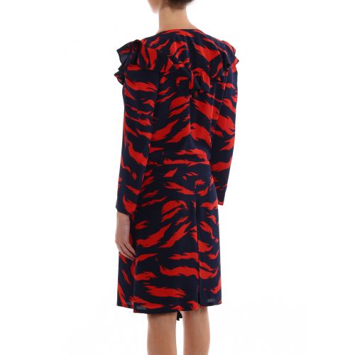 지방시 Givenchy Exaggerated shoulders silk dress