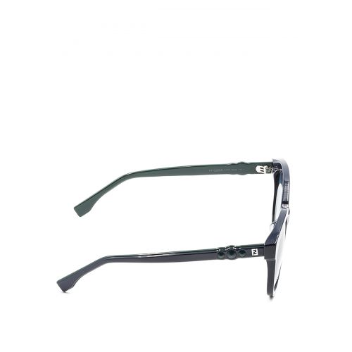 펜디 Fendi Black and green acetate sunglasses