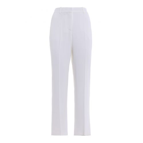 지방시 Givenchy White stretch cady trousers
