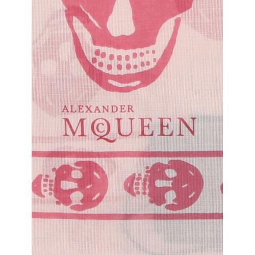  Alexander Mcqueen Silk blend Skull print scarf