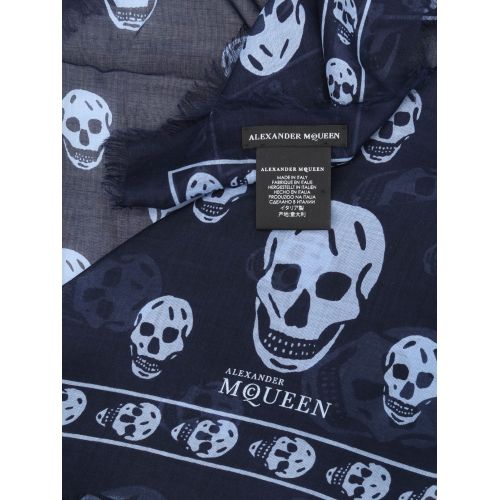  Alexander Mcqueen Skull print foulard