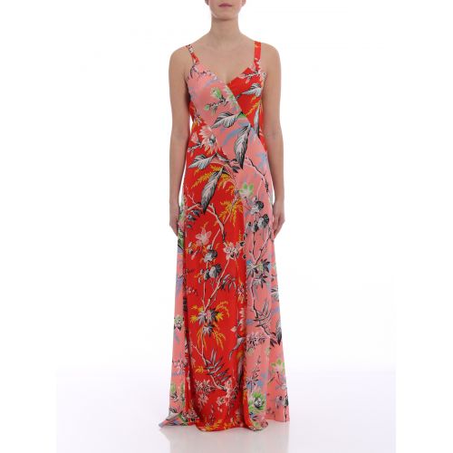  Diane Von Furstenberg Floral silk panelled slip dress