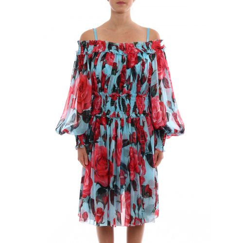  Dolce & Gabbana Romantic floral silk chiffon dress
