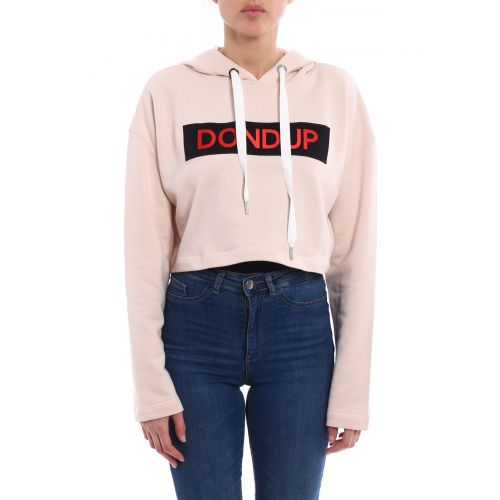  Dondup Front logo patch cropped hoodie
