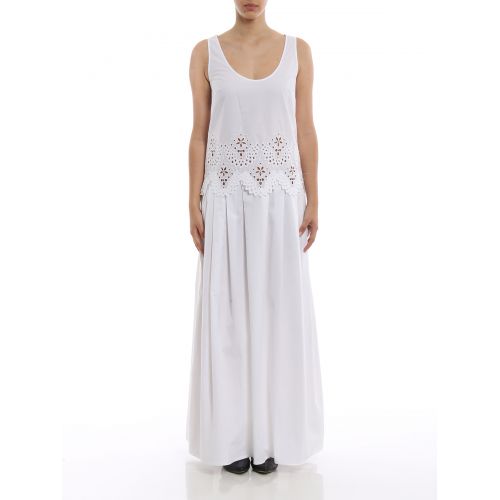  Ermanno Scervino Cotton and lace A-line dress
