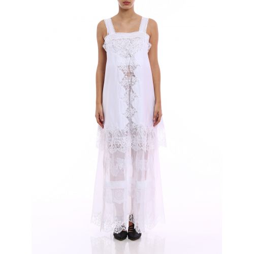  Ermanno Scervino Cotton and lace maxi dress