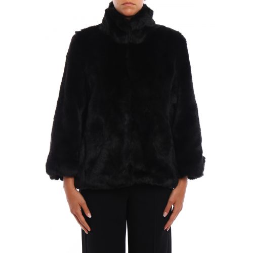 마이클 코어스 Michael Kors Faux fur A-line short coat