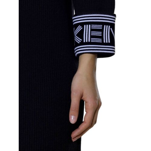 겐조 Kenzo Knit cotton and wool straight dress
