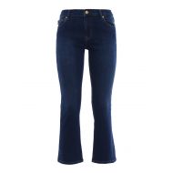 Love Moschino Stretch denim flared crop jeans