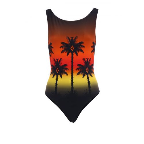  Marcelo Burlon Red Palm one-piece swimsuit