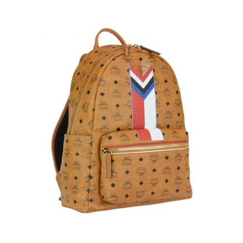  Mcm Stark M Chevron stripe backpack