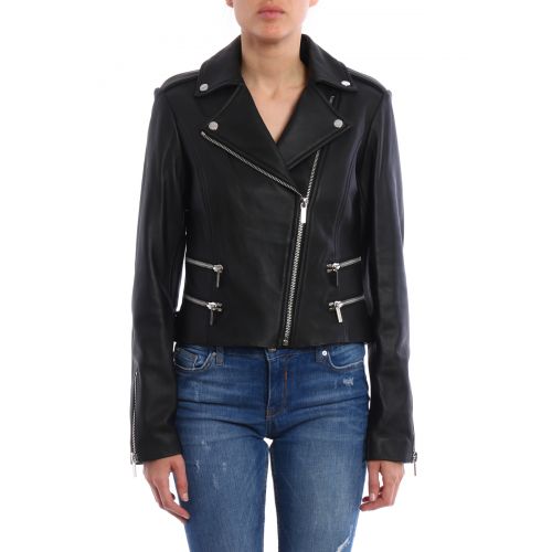 마이클 코어스 Michael Kors Leather biker jacket