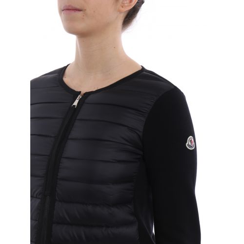 몽클레르 Moncler Black padded nylon tricot jacket