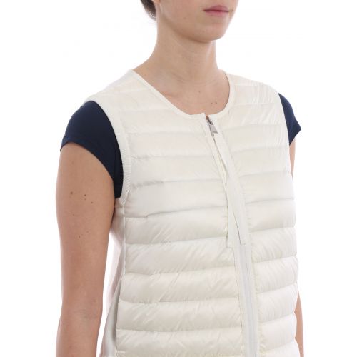 몽클레르 Moncler Padded front white cotton vest