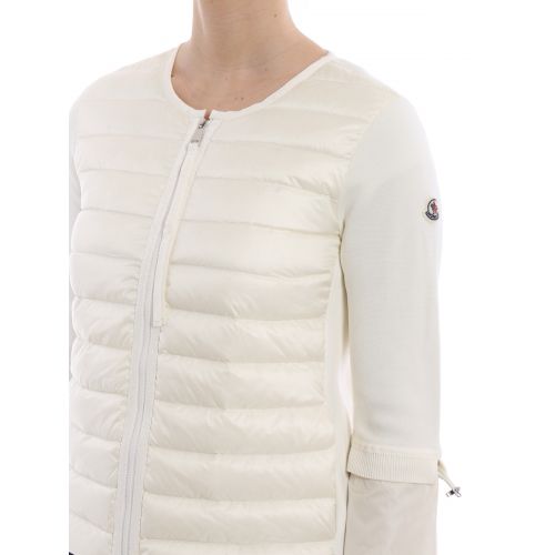 몽클레르 Moncler White padded nylon tricot jacket