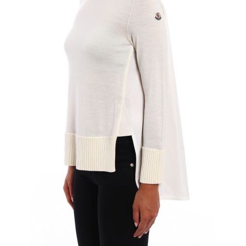 몽클레르 Moncler Wool and techno fabric sweater