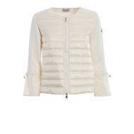 Moncler White padded nylon tricot jacket