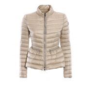 Moncler Agate fitted beige puffer jacket