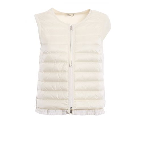 몽클레르 Moncler Padded front white cotton vest