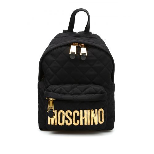  Moschino Logo lettering quilted backpack