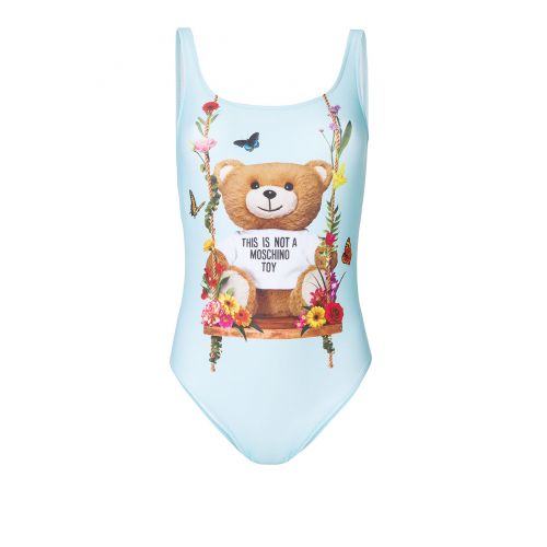  Moschino Floral Bear one-piece swimsuit