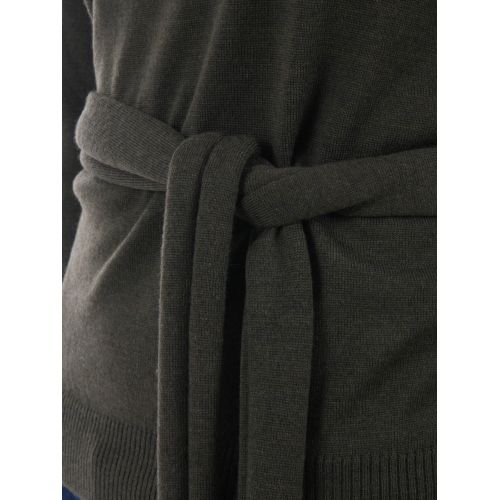 N°21 Self-belt wool crew neck jumper