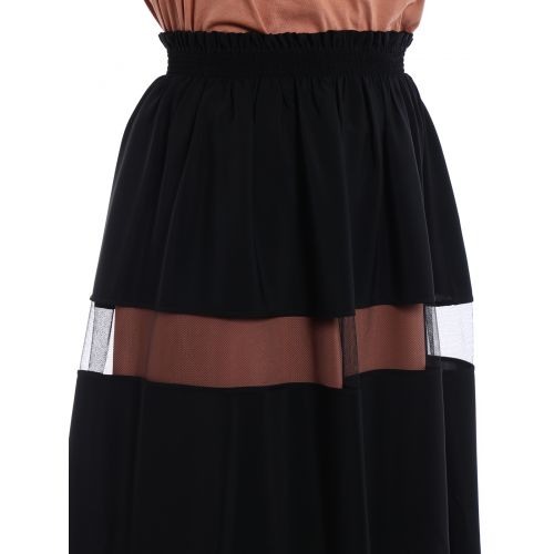  N°21 Silk blend and tulle striped skirt