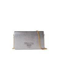 Prada Monochrome silver wallet bag