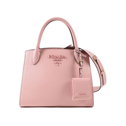 프라다 Prada Monochrome pink saffiano bag