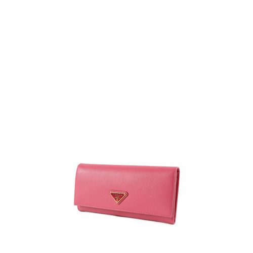프라다 Prada Saffiano leather flap wallet