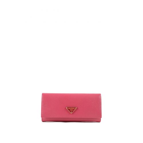 프라다 Prada Saffiano leather flap wallet