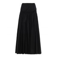 Stella Mccartney Cynthia black taffeta long skirt