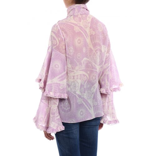  Chloe Tiered sleeved patterned shirt