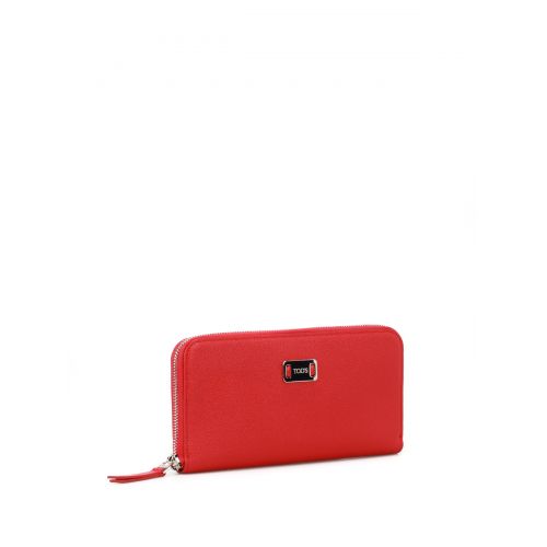 토즈 TodS Red leather continental wallet