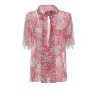 Valentino Rhododendron print silk blouse