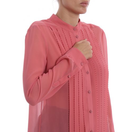  Valentino Beaded pink silk shirt