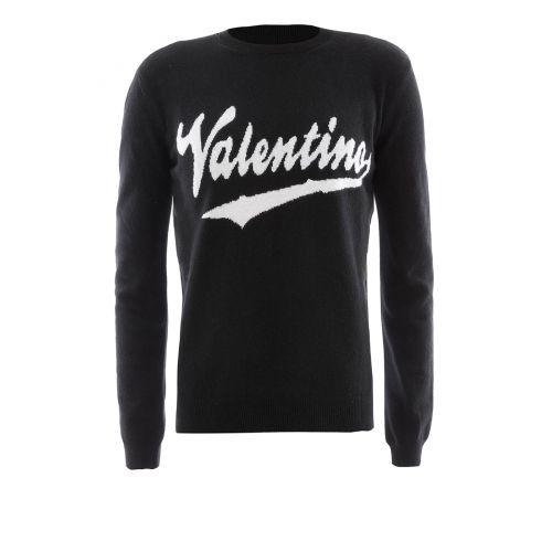  Valentino Cashmere blend intarsia logo jumper