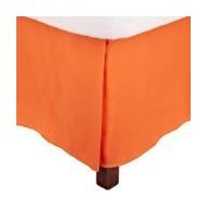 Superior Egyptian Cotton, 1-Piece Split Corner 14 Drop Length Tailored Bed Skirt (Orange Solid, Full size)-400 Thread Counts