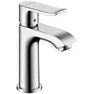 hansgrohe Metris Modern Upgrade Easy Install 1-Handle 1 6-inch Tall Bathroom Sink Faucet in Chrome, 31088001,Small