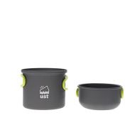 UST Solo Cook Kit with Lightweight, Compact, BPA Free, Anodized Aluminum Construction for Camping, Hiking, Emergency, Soloist and Picnics