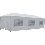 Generic Jatee 10x30 White Outdoor Gazebo Canopy Wedding Party Tent 8 Removable Walls -8 Tents Camping Tent Large Tent Tents Large Tents Portable Tent Tent for Camping Small Tents Large Ten
