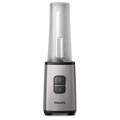 필립스 Philips Domestic Appliances Philips HR2600/80 Mini Blender (350 W, 28,000 rpm, 0.7 L Capacity, Drinking Bottle, Dishwasher Safe) Silver