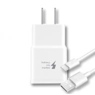 Accessory for Samsung OEM Adaptive Fast Charger for Samsung SM-T510 15W with Certified USB Type-C Data and Charging Cable. (White 3.3FT 1M Cable)