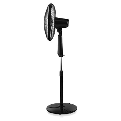  [아마존베스트]Tristar VE-5880 Stand Fan with Remote Control, Comfortable Timer Function, 24 Power Levels, Height Adjustable, 30 W, Black