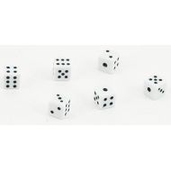 International Miniatures by Classics Dollhouse Miniature White Dice, 6 Pack