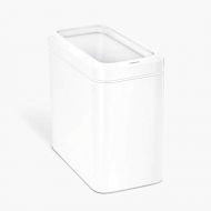 simplehuman White 25 Liter / 6.6 Gallon Slim Open Top Trash Can, Commercial Grade Heavy Gauge Stainless Steel