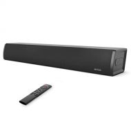 Sound Bar, Bestisan TV Soundbar with Built-in Subwoofer, Wired & Wireless Bluetooth 5.0 Sound Bars, 3 Equalizer Modes Home Audio Speakers, 24-Inch, Bass Adjustable, 80W, Optical/Co
