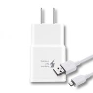 Unknown Samsung EP-TA20JWEUSTA Adaptive Fast Charging Wall Charger Micro USB with Adaptive Fast Charging, (White, Fast Charge USB AC Adapter, Detachable Micro USB to USB Cable)