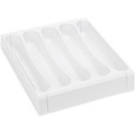 Camco Adjustable Cutlery Tray Designed for RV and Compact Kitchen Drawers , Adjusts between 9 and 13 for An Easy Custom Fit White (43503)