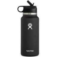 Hydro Flask Water Bottle - Wide Mouth Straw Lid 2.0 - Multiple Sizes & Colors